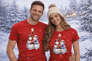 tričko pre pár Snehuliaci mk